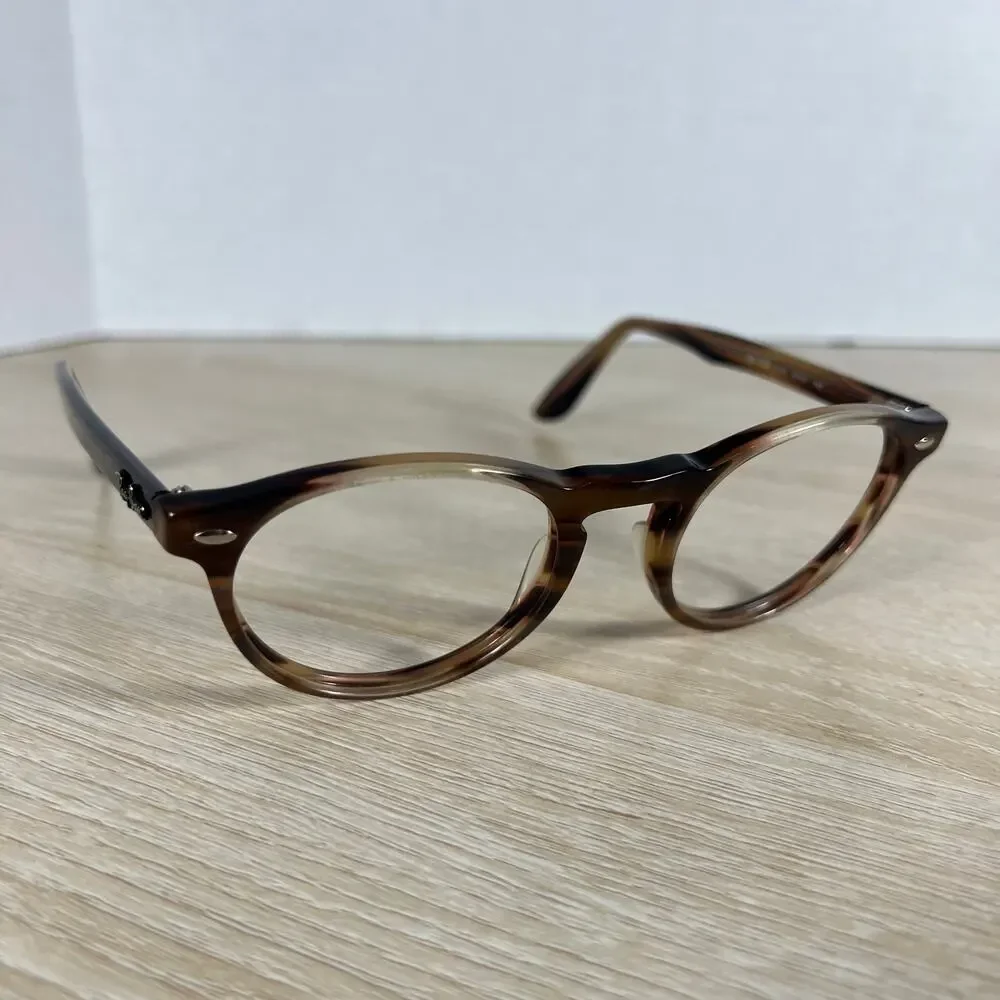 Ray-Ban RB5283 5139 Round Eyeglasses Havan Brown Striped 49-21-145 Excellent Con